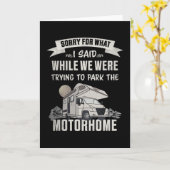 Motorhome RVの駐車おもしろい中 カード (黄色い花)