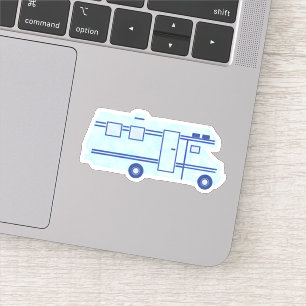 Motorhome RV Camper TravelヴァンCute Ltの青いペンキ シール