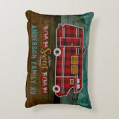 Motorhome RV Camper TravelヴァンRustic Personalized アクセントクッション (裏面(縦))