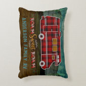 Motorhome RV Camper TravelヴァンRustic Personalized アクセントクッション (正面(垂直))