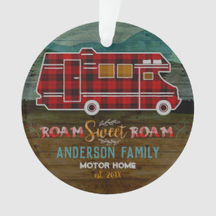 Motorhome RV Camper TravelヴァンRustic Personalized オーナメント