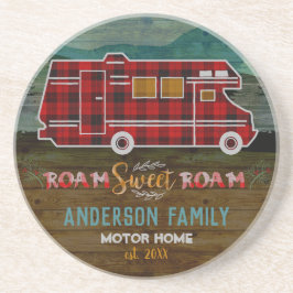 Motorhome RV Camper TravelヴァンRustic Personalized コースター