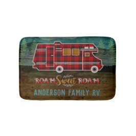 Motorhome RV Camper TravelヴァンRustic Personalized バスマット
