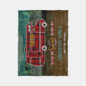 Motorhome RV Camper TravelヴァンRustic Personalized フリースブランケット (正面)