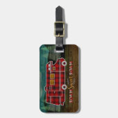 Motorhome RV Camper TravelヴァンRustic Personalized ラゲッジタグ (正面縦)