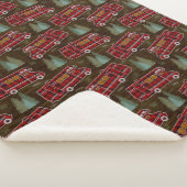 Motorhome RV Camper TravelヴァンRustic Pineパターン シェルパブランケット (3/4)