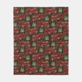 Motorhome RV Camper TravelヴァンRustic Pineパターン フリースブランケット (正面)