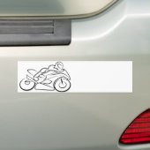 Motorrad Rennen fahren バンパーステッカー (車上)