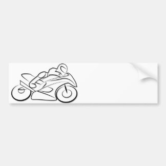 Motorrad Rennen fahren バンパーステッカー