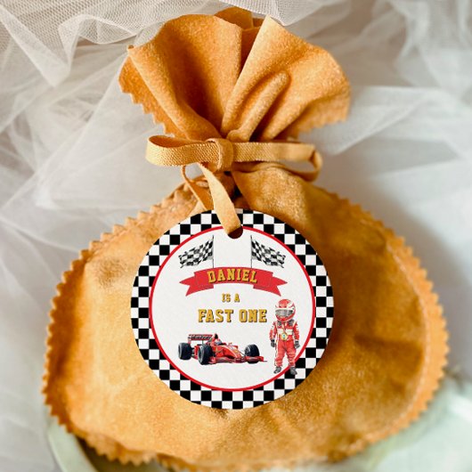 Motorsport Checkered Flag Round Party フェイバータグ