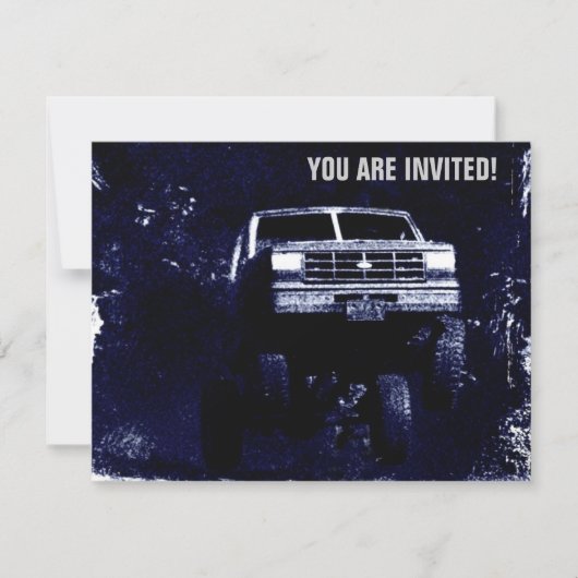 MotorsportsのイベントかMuddingの招待 招待状 (正面)