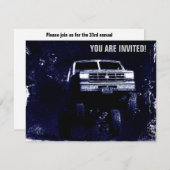 MotorsportsのイベントかMuddingの招待 招待状 (正面/裏面)