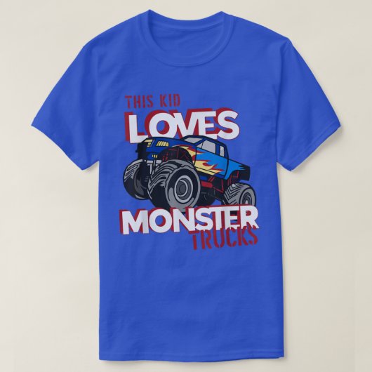 Motosport I Trucker Kid I This Kid Loves Monster T Tシャツ (デザイン正面)