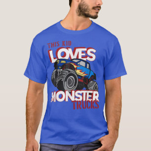 Motosport I Trucker Kid I This Kid Loves Monster T Tシャツ