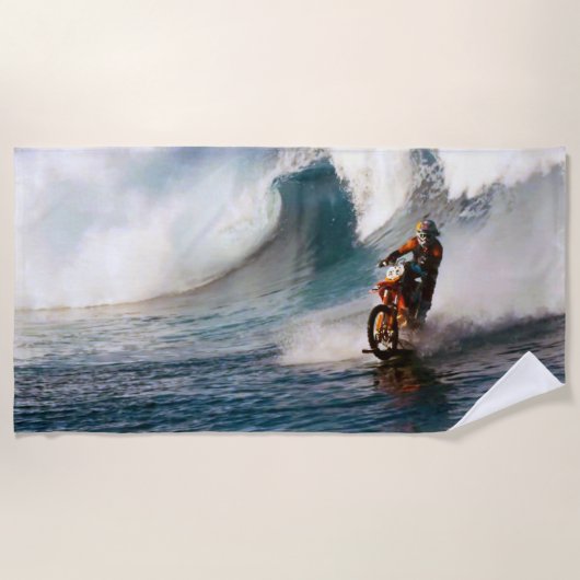 MotoSurfin ビーチタオル (正面)