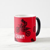 MotoXエンデューロモーターバイクライダーカスタマイズ文字 モーフィングマグカップ (正面右)