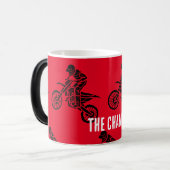 MotoXエンデューロモーターバイクライダーカスタマイズ文字 モーフィングマグカップ (正面左)