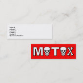 Motoxスカルダートバイクモトクロスビジネスカード スキニー名刺 (正面/裏面)