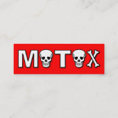 Motoxスカルダートバイクモトクロスビジネスカード スキニー名刺 (裏面)