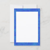 Mottled Cobalt Blue Canvas Look サンキューカード (裏面)