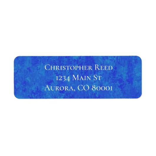 Mottled Cobalt Blue Canvas Look ラベル (正面)