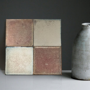 Mottled Marbled Earth Tone Set of 4 Wall Decor タイル
