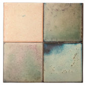 Mottled Marbled Earth Tone Set of 4 Wall Decor Cer タイル (正面)