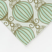 Mottonの青パターン フリースブランケット (角)