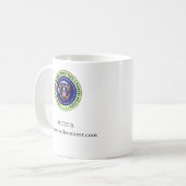 MOTUSのシール: 緑 コーヒーマグカップ (正面左)