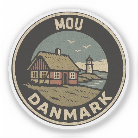 Mou, デンマーク Danmark シール (正面)
