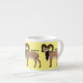 Mouflon goat illustration エスプレッソカップ (正面右)
