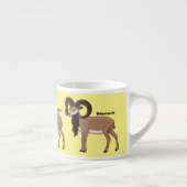 Mouflon goat illustration エスプレッソカップ (右)
