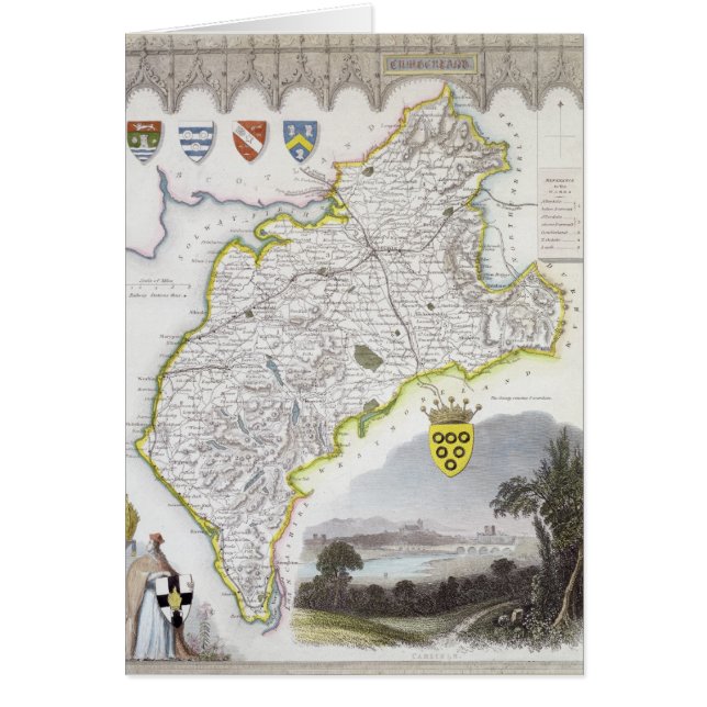 「Mouleの英語からのカンバーランドの地図、 (正面)