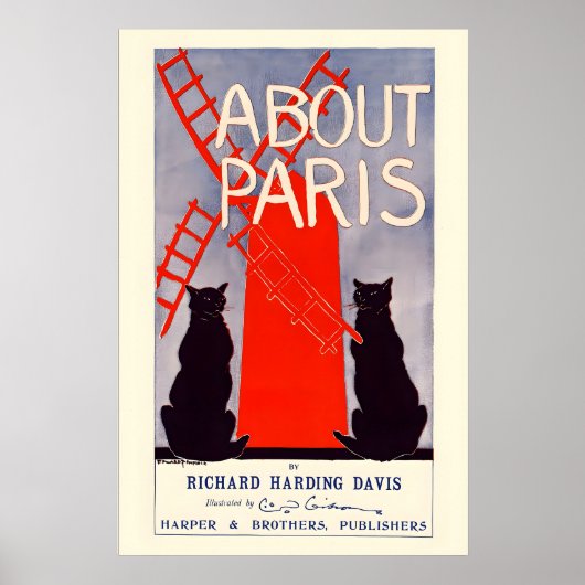 Moulin Rouge Paris Black Cats Richard Harding ポスター (正面)