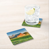 Moultonの納屋の日の出 スクエアペーパーコースター (インサイチュ)