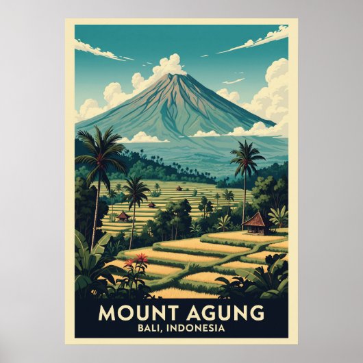 Mount Agung Bali Indonesia V02 ポスター (正面)