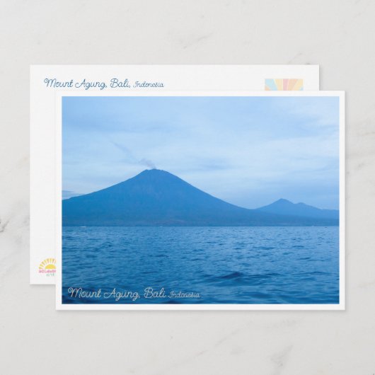 Mount Agung Bali Sunrise Travel Postcard シーズンポストカード (正面/裏面)