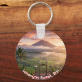 Mount Agung View Lahangan Sweet Bali Keychain キーホルダー (正面)