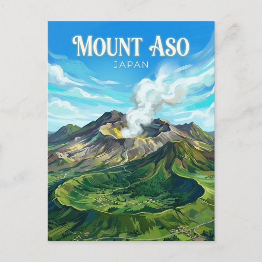 Mount Aso Japan ポストカード (正面)