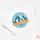 Mount Athabasca Stars Moon スクエアシール (封筒)