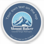 Mount Baker Cascade Washington ski resort  シール (正面)