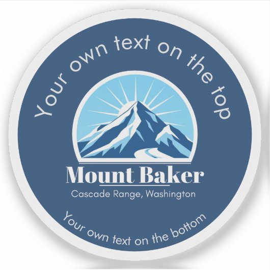 Mount Baker Cascade Washington ski resort  シール (正面)