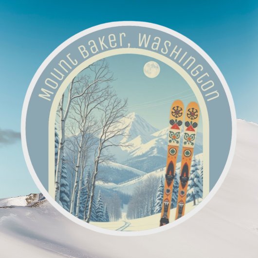 Mount Baker Washington Cascades ski souvenir  シール