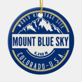 Mount Blue Sky Colorado Mountain セラミックオーナメント (正面)