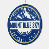 Mount Blue Sky Colorado Mountain セラミックオーナメント (左)