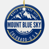 Mount Blue Sky Colorado Mountain セラミックオーナメント (裏面)