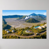 Mount Bromo Aerial Volcano Luxury Wall Art ポスター (正面)