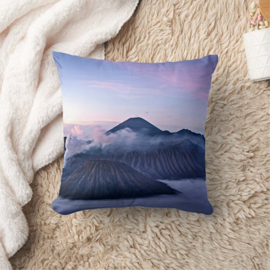 Mount Bromo wrapped in a dream of clouds クッション (ブランケット)