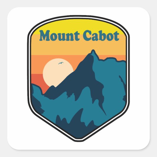 Mount Cabot New Hampshire Sunrise スクエアシール (正面)