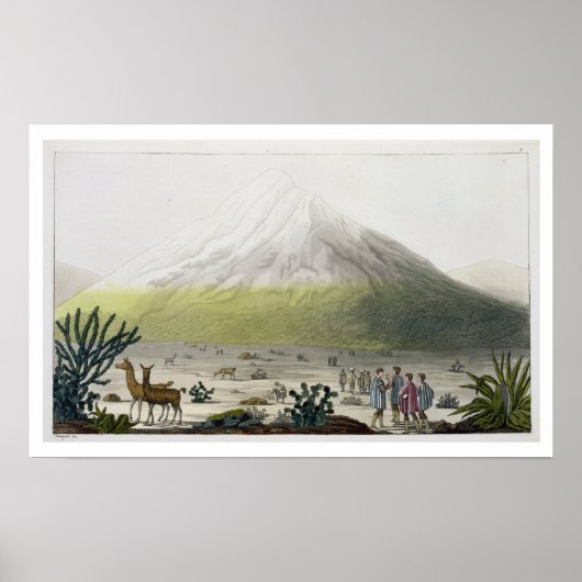 Mount Chimborazo, Ecuador, from 'Le Costume Ancien ポスター (正面)